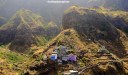 A view of Fontainhas, a village that clings to the mountains of Santo Antão island in Cape Verde