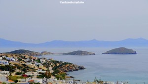 A view of the coast of Syros island in the Greek Cyclades