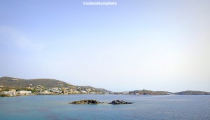 A seaside vista of the bay at Finikas on the Greek island of Syros