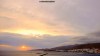 A cloudy muted sunset over the Greek island of Tinos