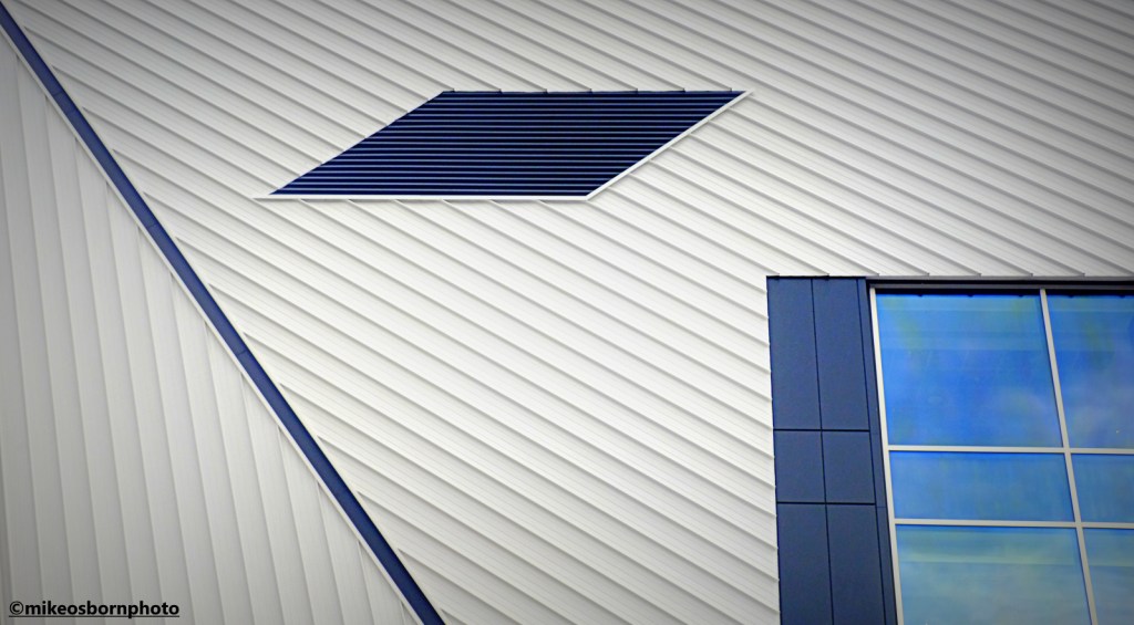 The front facade of the new Aviva Studios building in Manchester