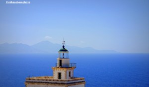 The lighthouse at Cape Spathi on the Greek island of Serifos