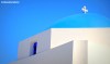The blue and white Greek Orthodox church in the centre of Serifos old town