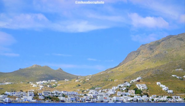A view of the town of Livadi on the Greek island of Serifos