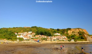 The Yorkshire coastal village of Runswick Bay on a lovely summer's day.