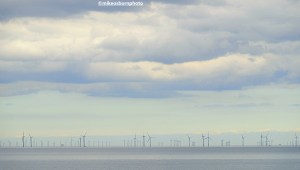 A wind farm in the Irish Sea off north Wales.