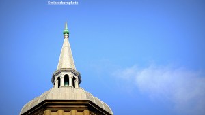 The elegant pinnacle of The Storey building in the city of Lancaster, UK.