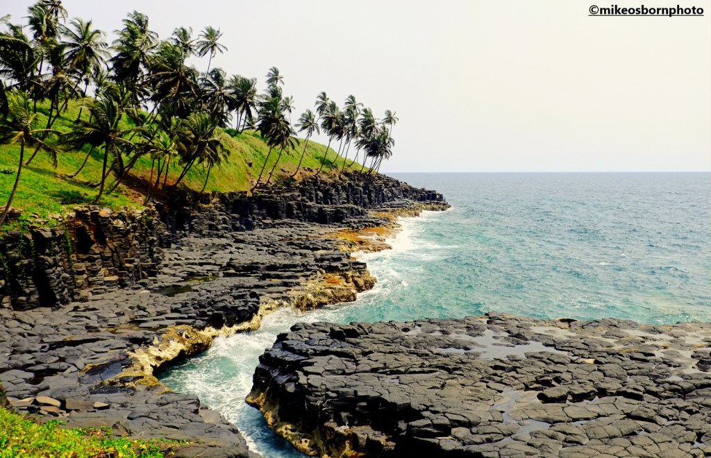 A view of Boca Inferno, a coastal feature on the African island on São Tomé.