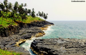 A view of Boca Inferno, a coastal feature on the African island on São Tomé.