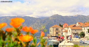 A view of the town of Perast in Montenegro.