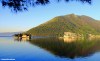 The islands of Boka Bay at Perast captured in the early morning sunlight.