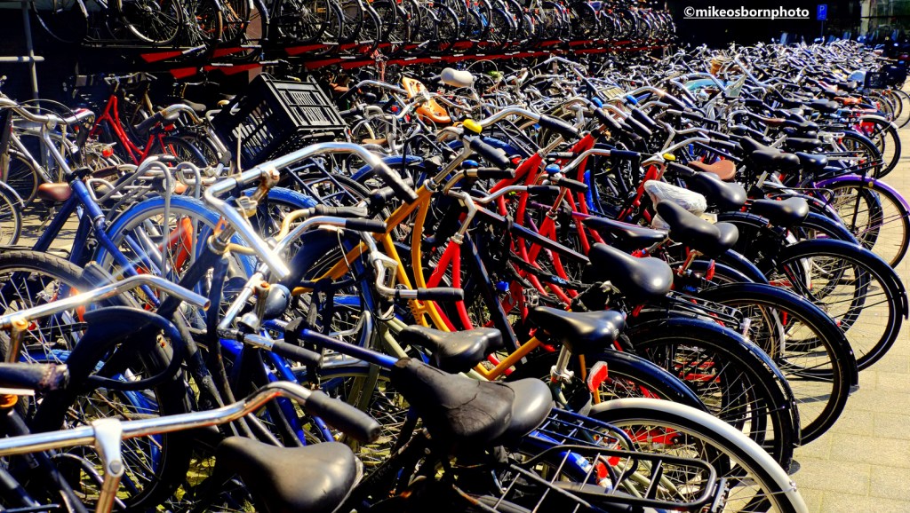A tangle of bicycles parked outside Rotterdam's Centraal Station.