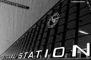 The entrance to Rotterdam's Centraal Station.