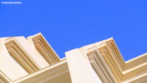 The architectural lines of SBH Crystal Beach Hotel in Fuerteventura, Spain.