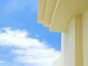 An architectural detail on the Crystal Beach Hotel on the Costa Calma in Fuerteventura, Spain.