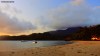 A view of Laka Lodge beach on Mohéli in the Comoros islands as dusk begins to fall.
