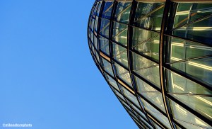 The curved Co-Operative headquarters building in Manchester.
