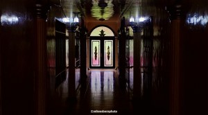 A corridor in the Johanna Livingstone hotel in Mutsamudu in the Comoros Islands.
