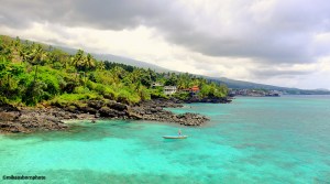 The emerald waters of the Comoros coast at Itsandra.