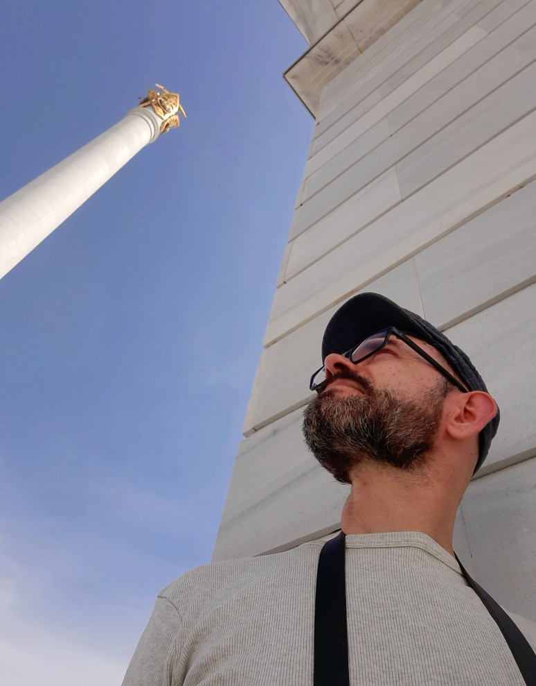 Mike Osborn in Independence Square in Kazakhstan's capital Astana.