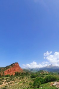 A view of the Jeti Oguz canyon and Tien Shan mountains in Kyrgyzstan,