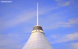 The pinnacle of the Khan Shatyr entertainment complex in Astana, capital of Kazakhstan.