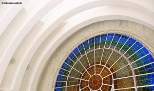 The ornate entrance to the Arasan bath house complex in Almaty, Kazakhstan.