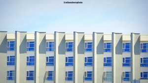 Part of the Norbreck Castle Hotel photographed on a walk along Lancashire's Fylde Coast.