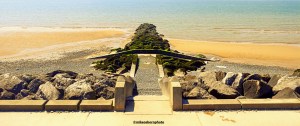 Coastal defences pictured at Rossall Beach on Lancashire's Fylde Coast.