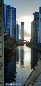 The River Irwell between Salford and Manchester on a November afternoon.