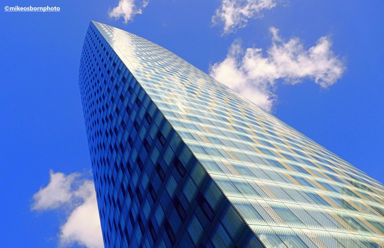 The high rise tower of new development Square Gardens in Manchester.