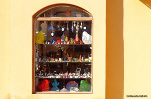 A window display of a gift shop in Egyptian seaside resort El Gouna.