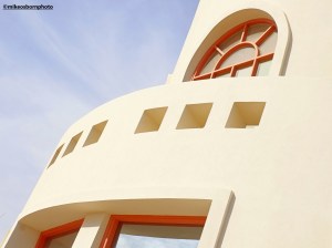 The white lighthouse building at the marina in the Egyptian resort of El Gouna.