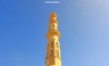 A honey-coloured minaret of Hurghada's El Mina mosque on Egypt's Red Sea coast.
