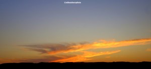 Sunset seen over the mountains near the Egyptian resort of El Gouna.